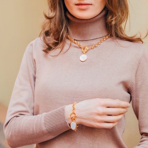 Браслет Fiore Luna Bella White Shell, CL6010 G фото 2