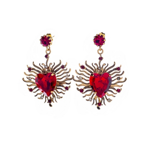 Серьги Celeste G, с кристаллами Swarovski и фианитами, CS26.1-1995 красный