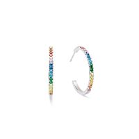 Серьги Coeur de Lion Hoop Multicolour Silver 30мм, 0147/23-1517