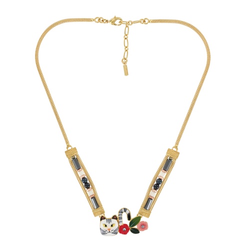 Колье TARATATA, Billy, с цветной смолой,стразами и бусинами, TT-T24-07109-201 белый фото 2