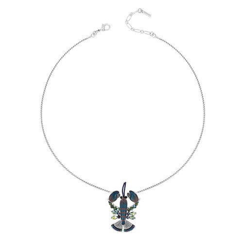 Колье TARATATA, Mr Lobster, с цветной смолой, бусинами и шнуром, TT-T24-04105-104 синий фото 5