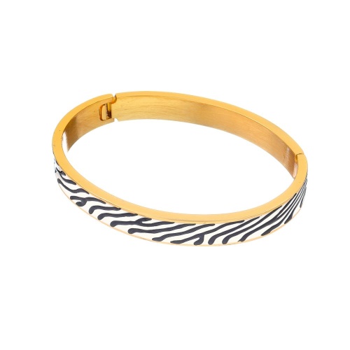 Браслет Francesca Bianchi, кафф, с эмалью, FB25.2-7A золотистый, 7см