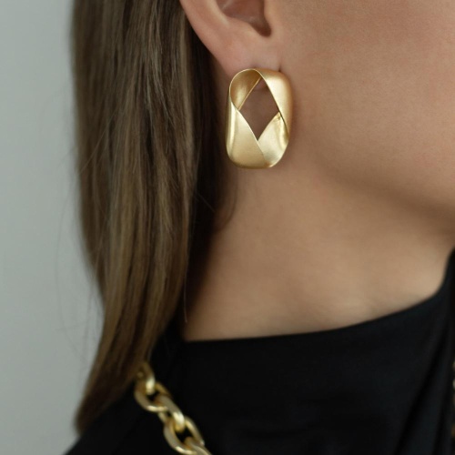 Серьги Dansk Copenhagen, Anastazia, объемные, DNSK26.1-3C2407014 золотистый фото 2