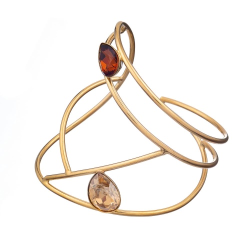 Браслет Katerina Vassou, Zada, кафф, с кристаллами, KV23-307065G красный