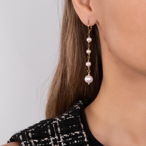 Серьги Lanzerotti, Splendore, с жемчугом, LZ-24.08-343 белый фото 2