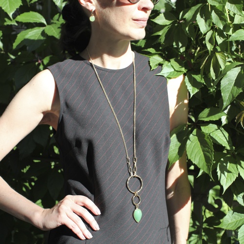 Колье Fiore Luna GREEN AVENTURINE, LN3171-5 G/G фото 4