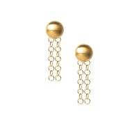 Серьги Katerina Vassou, Zenith, со сферой и цепями, KV25.2-404937G золотистый