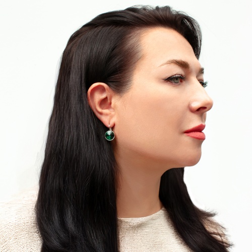 Серьги Fiore Luna Emerald, A1903.18 G/S фото 4