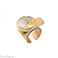 Кольцо Katerina Vassou, Melissa, с элементом из латуни, с бликами, KV23-307561 белый