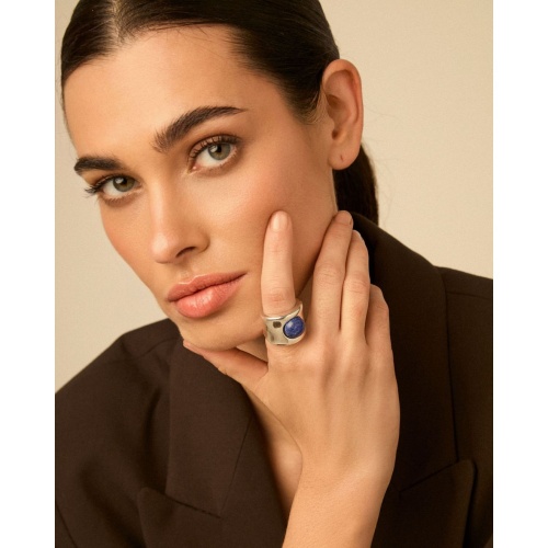 Кольцо VIDDA, Olympia, с лазуритом, VD26.1-02402205 синий, 17,5 фото 2