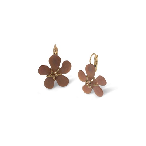 Серьги Nature Bijoux, Belle de nuit, с цветком из перламутра, NB26.2-12-90847 коричневый