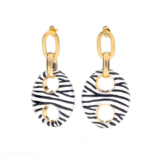 Серьги Francesca Bianchi, с эмалью, FB25.2-BSOR21 золотистый