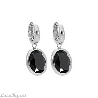 Серьги Qudo Creole TIVOLA small S jet, 310533 BW/S