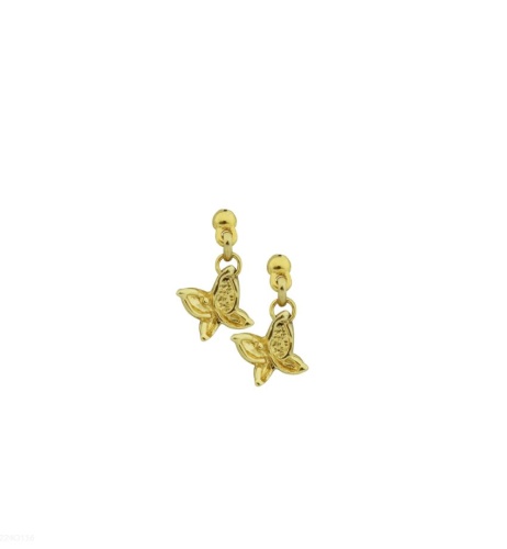 Серьги Tra-la-ra, Vuela, с бабочкой, TLR23-224O116 золотистый