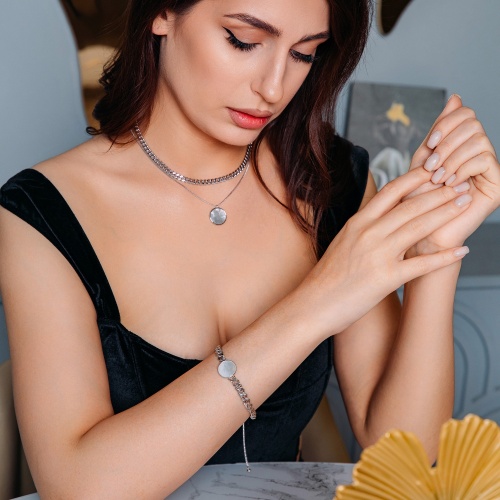 Колье Fiore Luna MOP, B2105NM-N01.2 BW/S фото 4