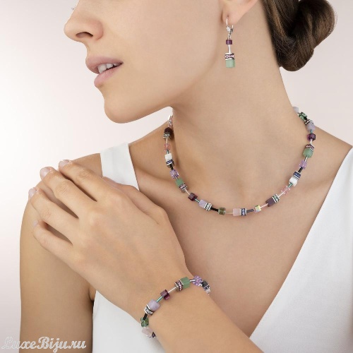 Серьги Coeur de Lion Lilac-Green 4905/20-0840 фото 3