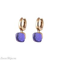 Серьги Qudo Firenze medium orchid 300338 V/RG