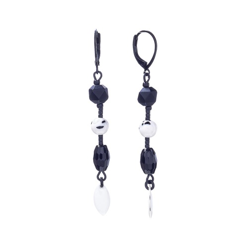 Серьги Lanzerotti, Coniglio, с ониксом, жадом и кристаллом, LZ-22.11-408 черный