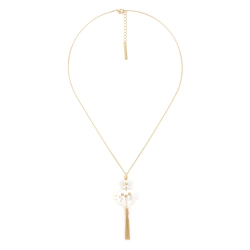 Колье Franck Herval, Angelique, с перламутром, стразами и цепями, FH26.1-15-64511 белый