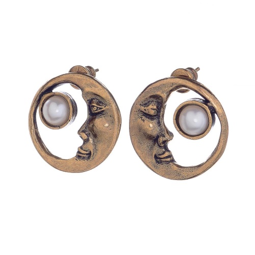 Серьги Alcozer&J, с жемчугом, AL2512-OP5479C золотистый