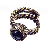 Кольцо Alcozer&J, с ониксом, AL2502-A38EP24 черный