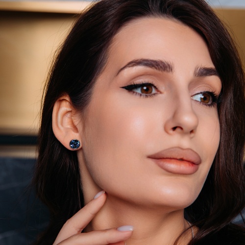 Пусеты Fiore Luna BBL 10мм, A2003SW-E01.23 BL/S фото 3