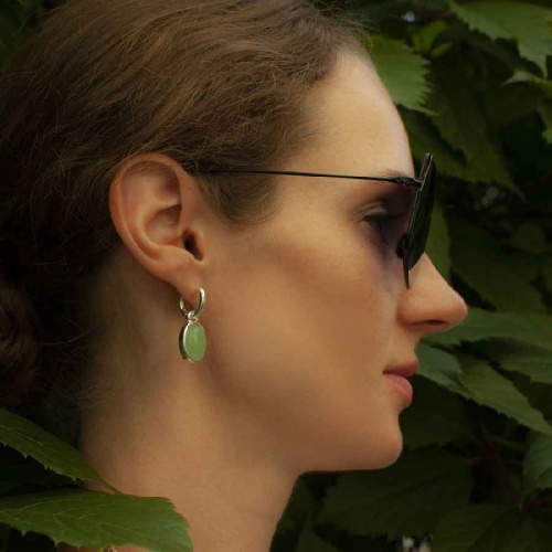 Серьги Fiore Luna GREEN AVENTURINE, LE1204 G/S фото 2