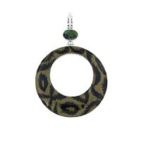 Серьги TARATATA, Tabby, цветная смола, узоры, цоизит, TT-H25-05739-102 черный