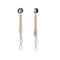 Серьги Moon Paris, Ringo, удлиненные, с подвесками, MR-21.04-024 золотистый