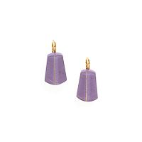 Серьги Nature Bijoux, Rainbow ficus, с акрилом и смолой, NB25.1-12-90136 сиреневый