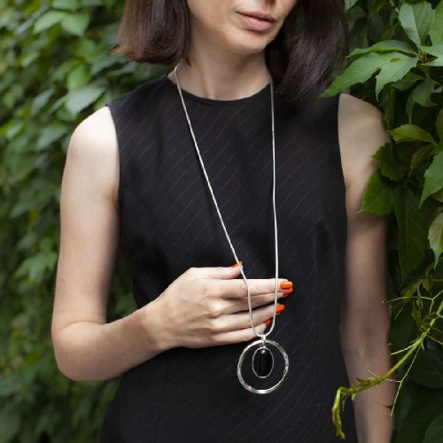Колье Fiore Luna BLACK QUARTZ, LN5135 BW/S фото 2