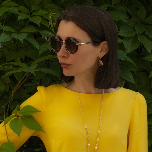 Серьги Fiore Luna COFFE AGATE, LE1201 BR/G фото 4