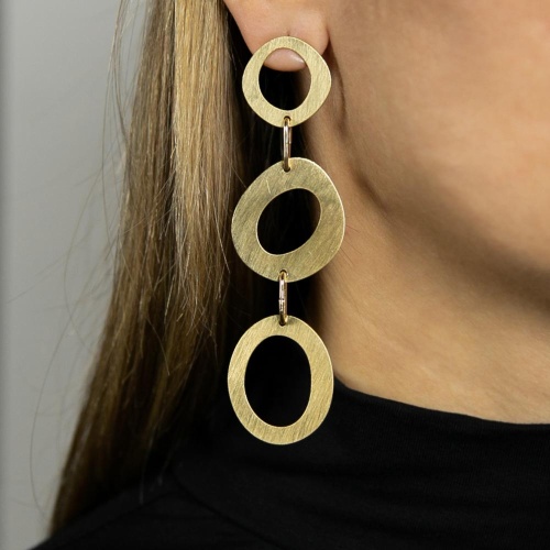 Серьги Dansk Copenhagen, Alaya, с овалами неправльной формы, DNSK25.2-3C2501001 золотистый фото 2