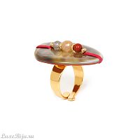 Кольцо Nature Bijoux, Canyon, разъемное,перламутр,яшма,орлиный глаз, NB22.1-19-24345 коричневый