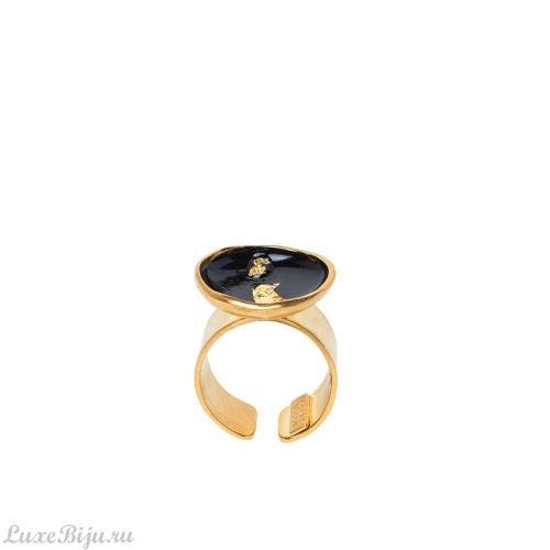 Кольцо Katerina Vassou, Solar Flare, с элементами из сусального золота, KV25.2-404686GBLACK черный