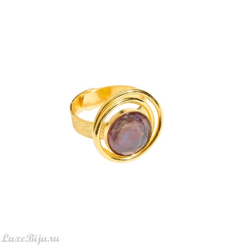 Кольцо Catherine Bijoux, Handmade crystal, разъемное, с кристаллом, CB26.1-5564DG фиолетовый