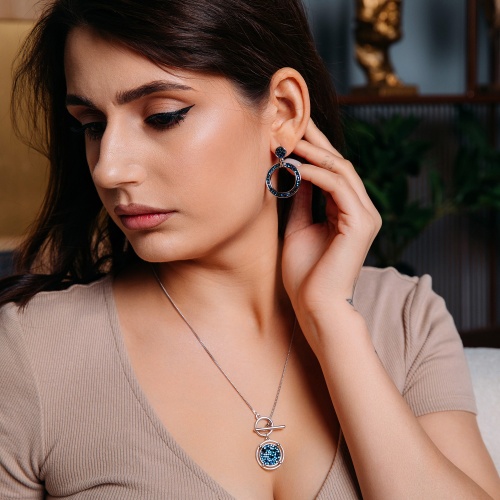 Серьги Fiore Luna BBL, A2002SW-E108.23 BL/S фото 4