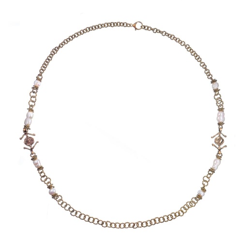 Колье Alcozer&J, с жемчугом, AL2502-C128IF24 белый
