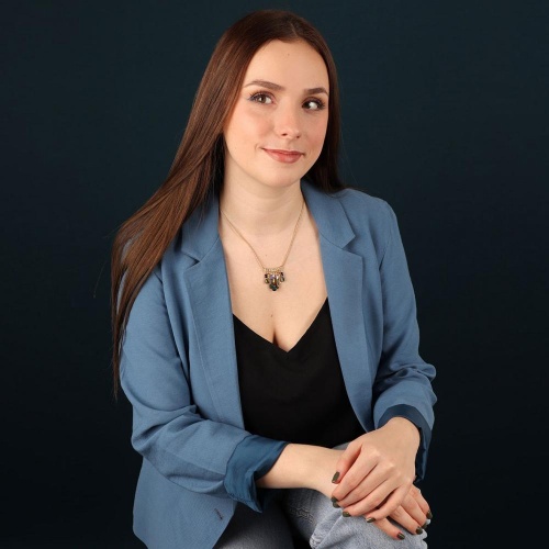 Колье TARATATA, Chardon bleu, со стеклянными бусинами, тигровым глазом, TT-H24-09113-204 синий фото 3