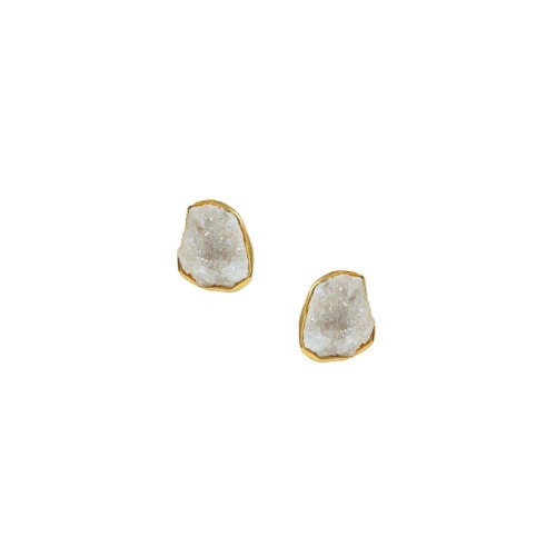 Серьги Katerina Vassou, Happiness, с друзой агата, KV25.1-403170GWHITE белый
