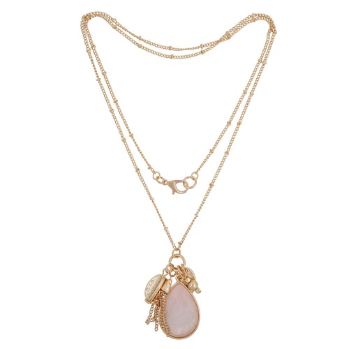 Колье Fiore Luna ROSE QUARTZ, LN5125 R/RG