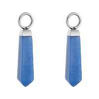 Шарм Coeur de Lionы на серьги Silver-Blue, 0051/44-0717