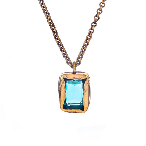 Колье Thot Gioielli, с рейнстоуном, TG25.1-CL585 аквамариновый фото 2