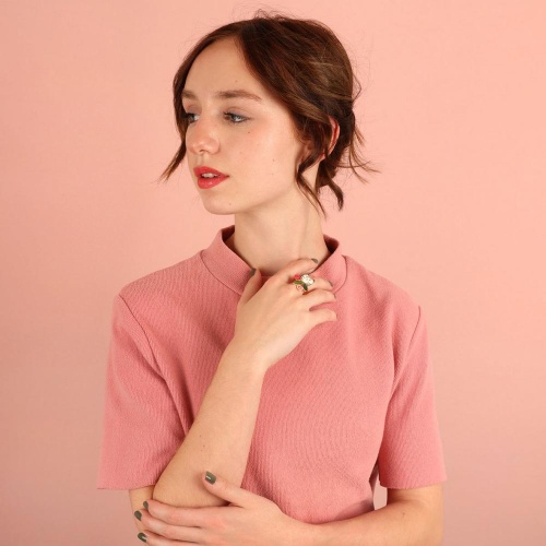 Кольцо TARATATA, Billy, разъемное, с цветной смолой и стразами, TT-T24-07419-201 белый фото 6