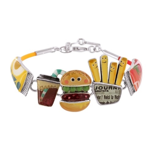 Браслет TARATATA, Ketchup, смола, пудра, блестки, шнур и кабошон, TT-W23-08311-10M серебристый фото 7