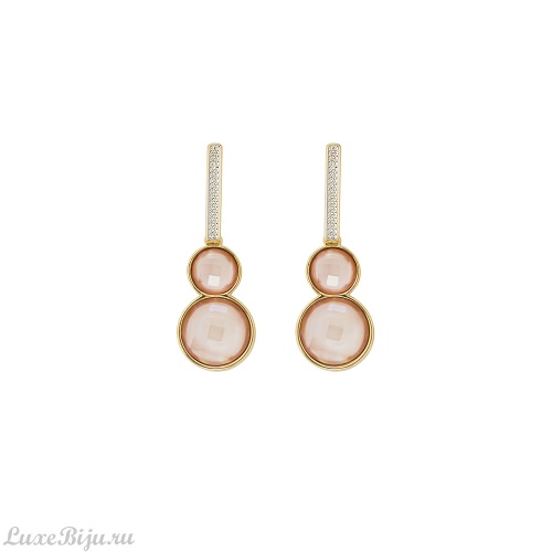 Серьги Possebon  quartz rose