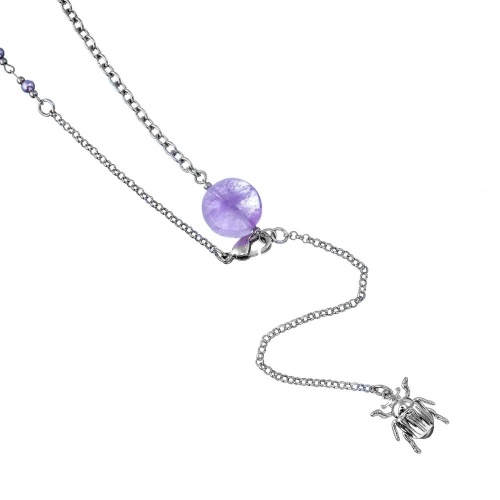 Колье Lanzerotti, Iris, с аметистом, перламутром и жуком, LZ-26.03-082 сиреневый фото 2