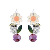 Серьги TARATATA, Cocoon, с цветной смолой и стеклянными бусинами, TT-E25-03733-103 красный
