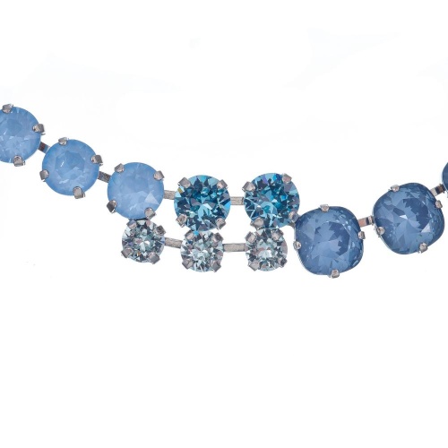 Колье Crezus, с кристаллами, CZ24-24E42 голубой фото 2