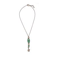 Колье Alcozer&J, с бирюзой и изумрудом, AL-C68DO25-R зеленый